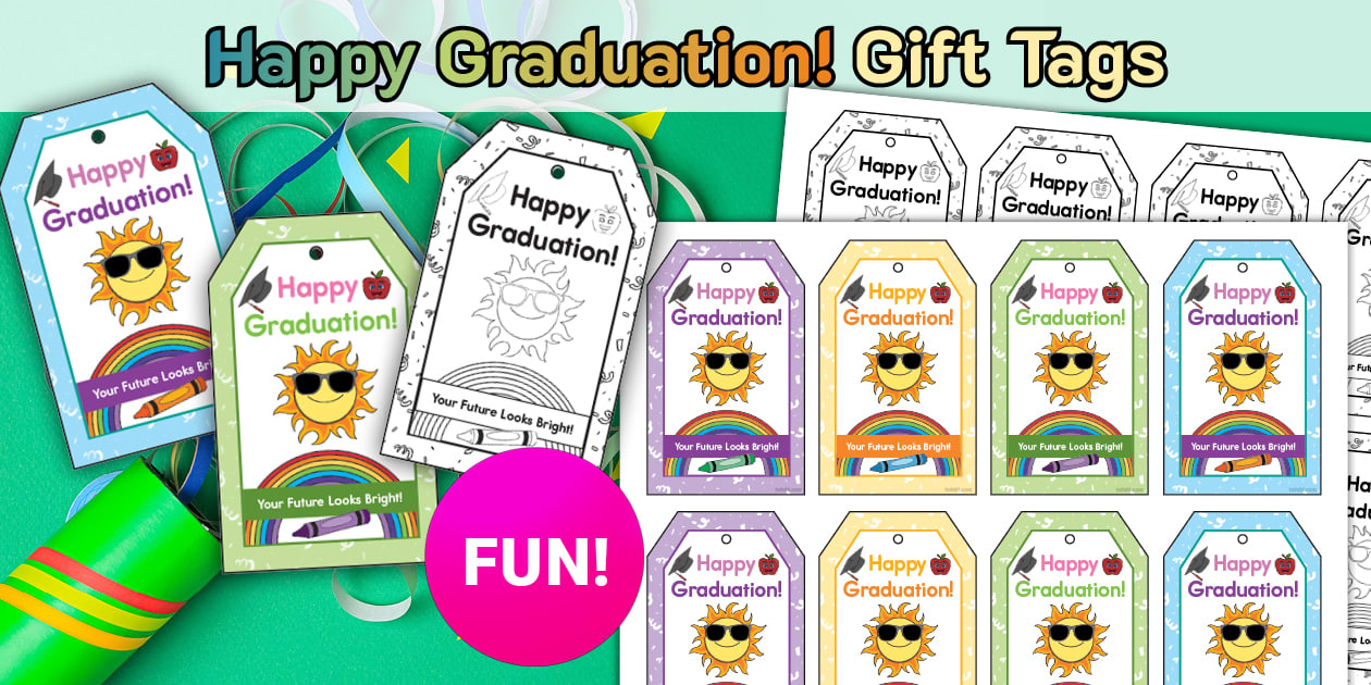Happy Graduation Printable Gift Tags (teacher made)
