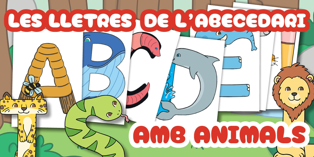 Pòsters: Les lletres de l'abecedari amb animals - Català