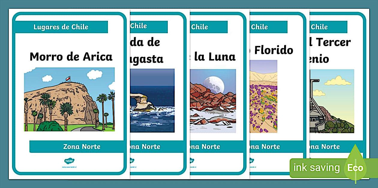 Pósters: Paisajes de la zona norte de Chile para niños