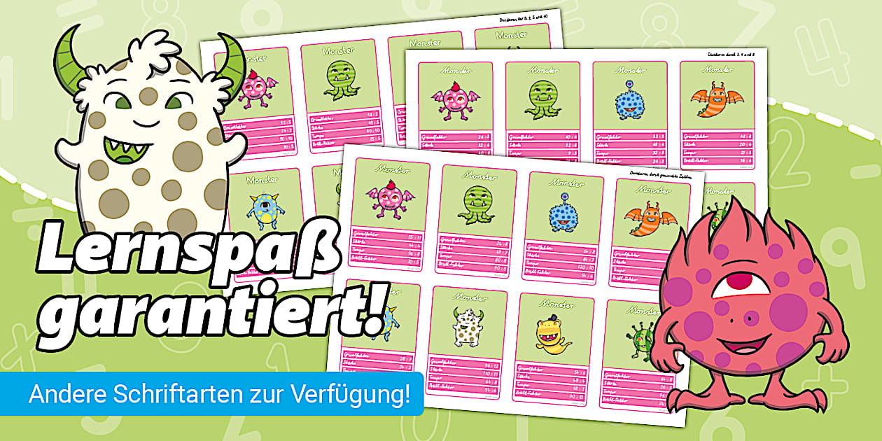 Monster-Division -Kartenspiel