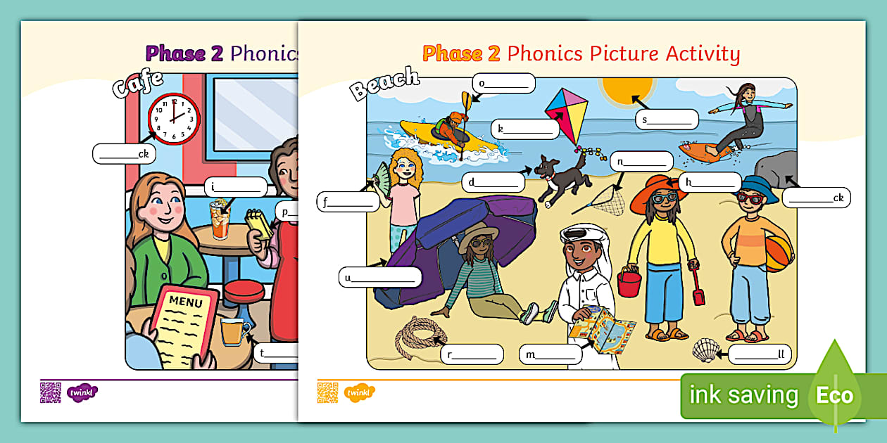 Phase 2 Phonic Picture Activity (teacher made) Twinkl