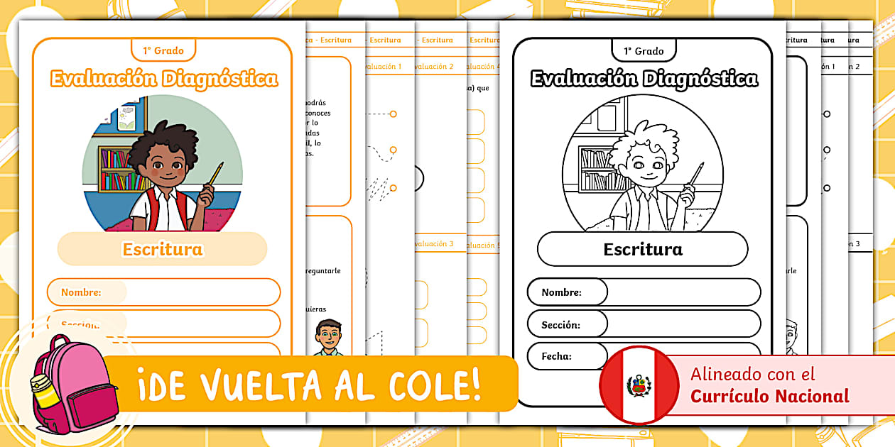 Evaluación diagnóstica de escritura para primer grado