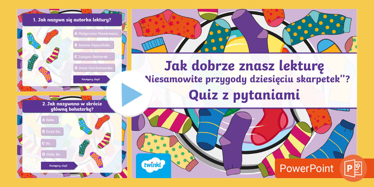 Niesamowite przygody 10 skarpetek | Quiz | Prezentacja
