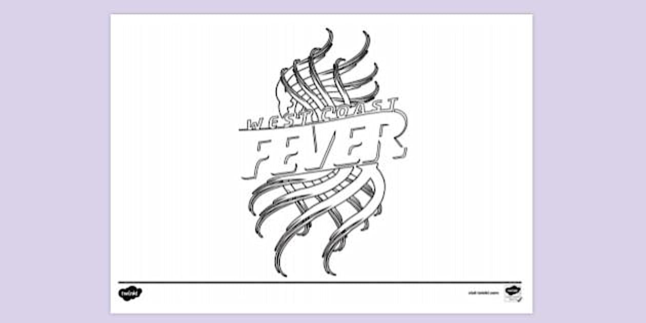 West Coast Fever Logo Colouring | Colouring Sheets