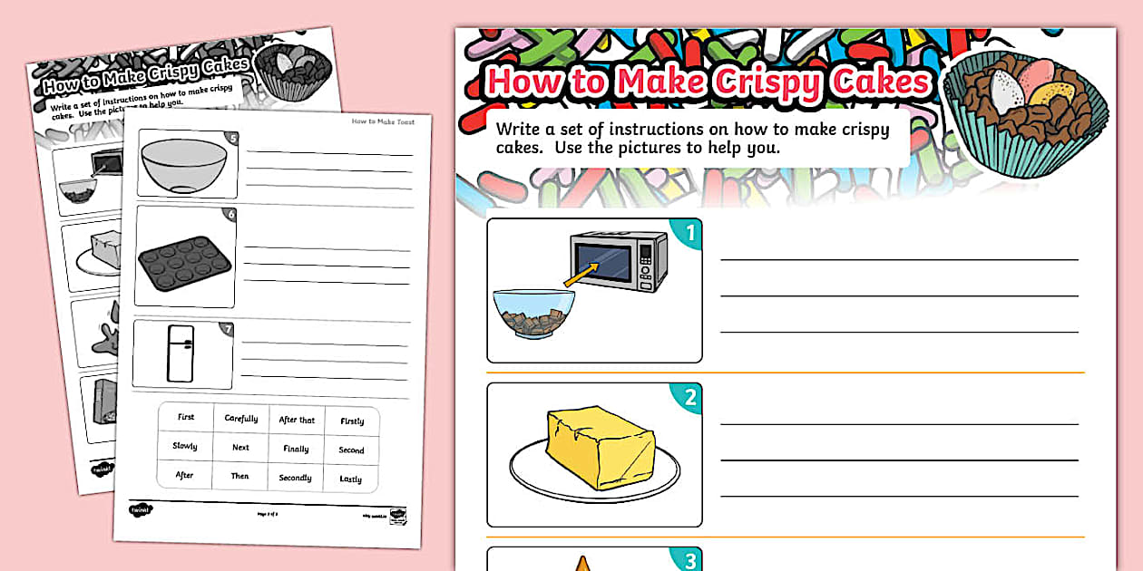 Crispy Cake Instructional Writing Template