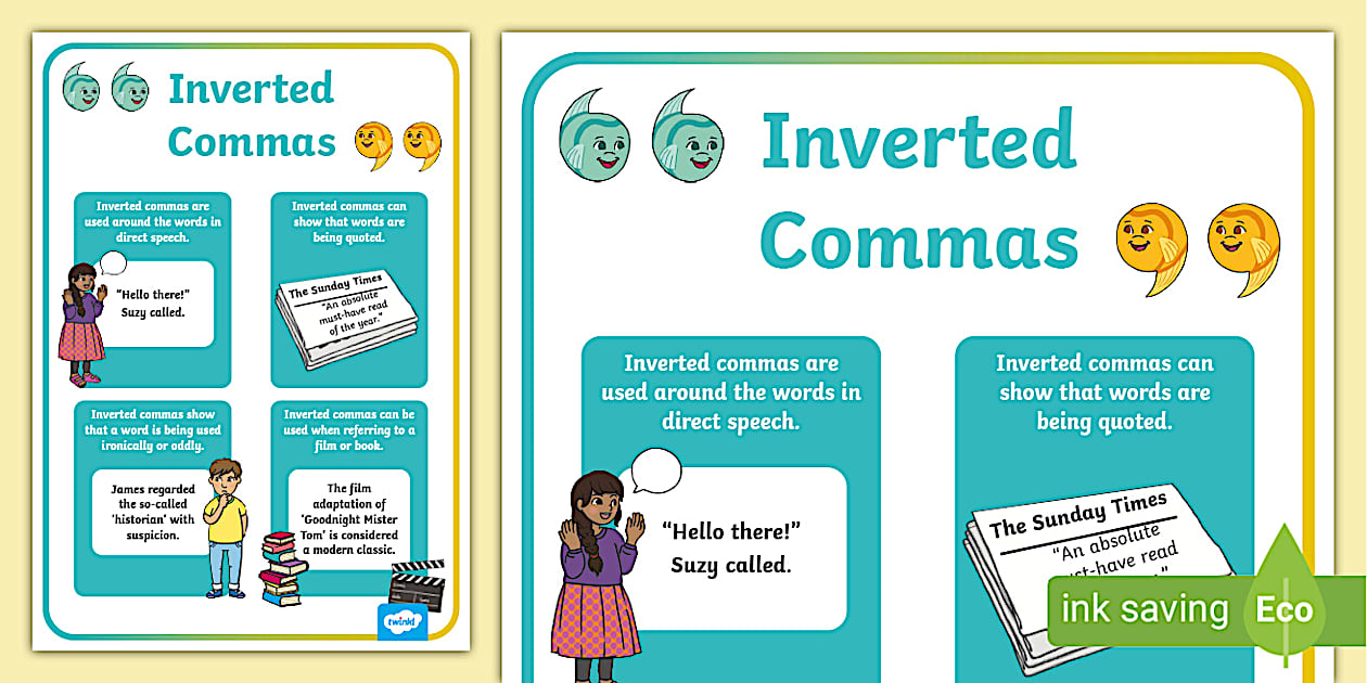 Inverted Commas Poster | Classroom Display | South Africa