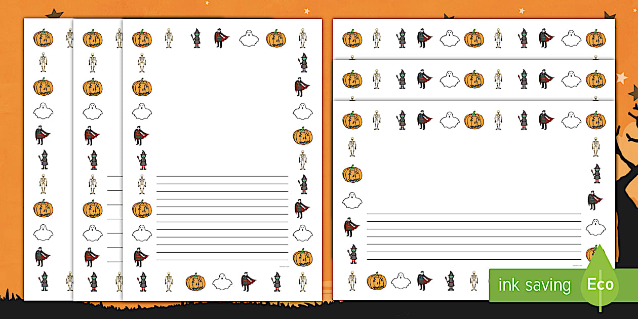 Halloween Aistear Page Border Pack