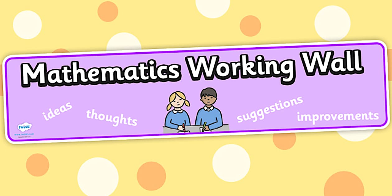 Cursive Mathematics Working Wall Banner (professor feito)