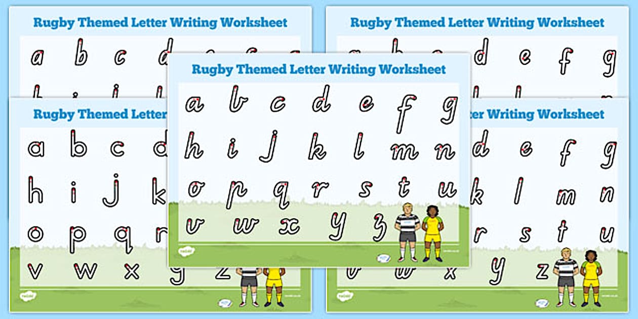 NSW Rugby Themed Letter Writing Worksheet - Twinkl