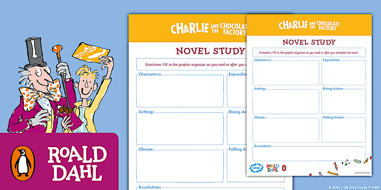 Charlie and the Chocolate Factory: Novel Study Organizer