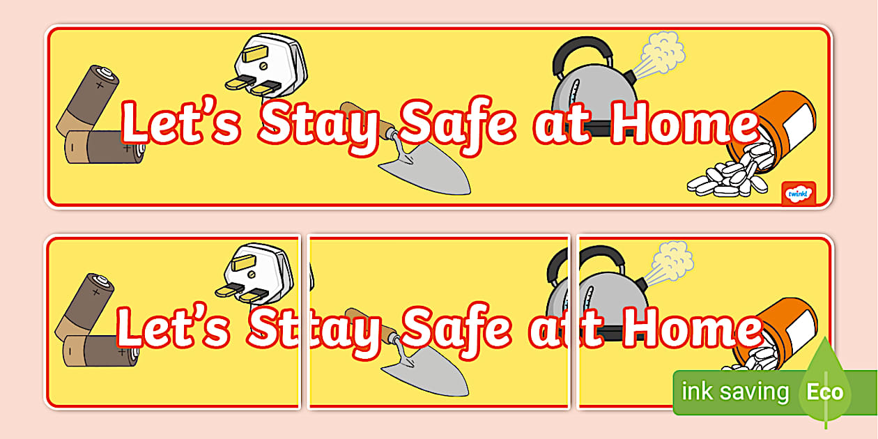Stay Safe at Home Display Banner Junior/Senior Infants SPHE