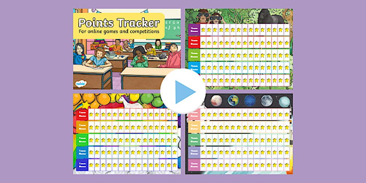 Points Tracker for Online Classes - Twinkl