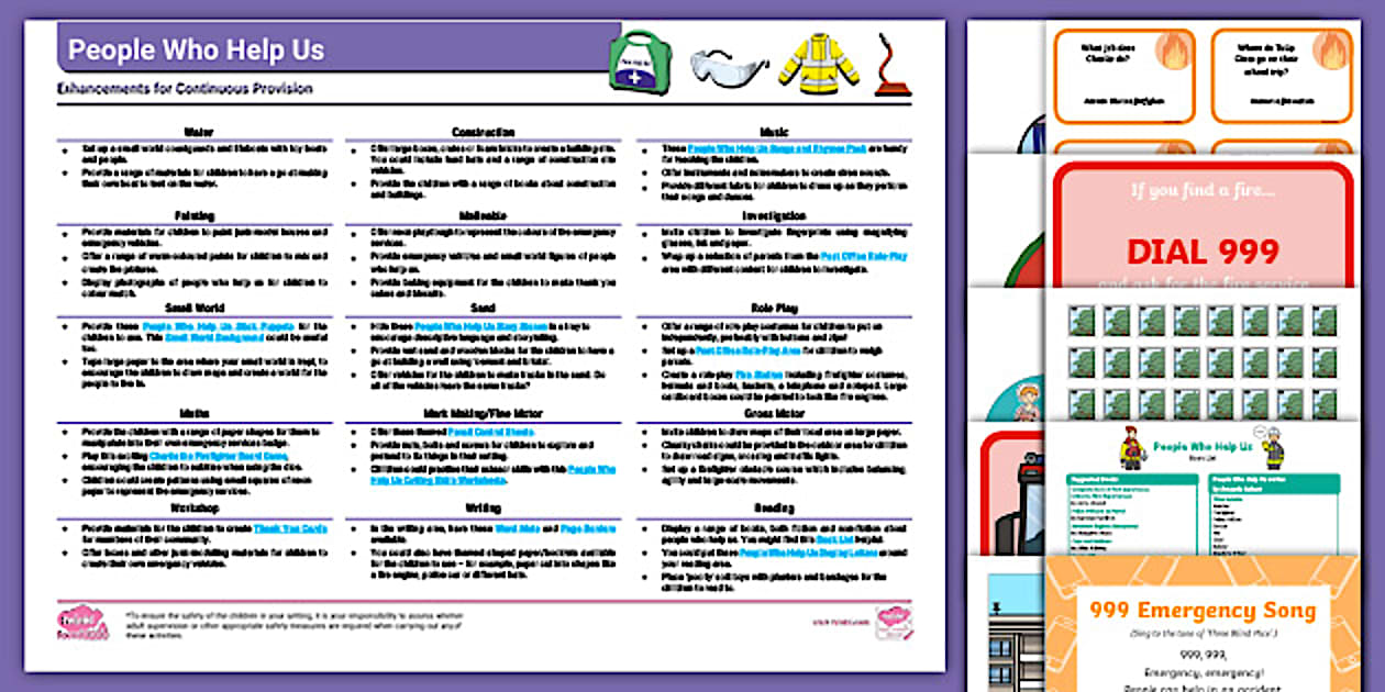 EYFS People Who Help Us Continuous Provision Planning Ideas Resource Pack