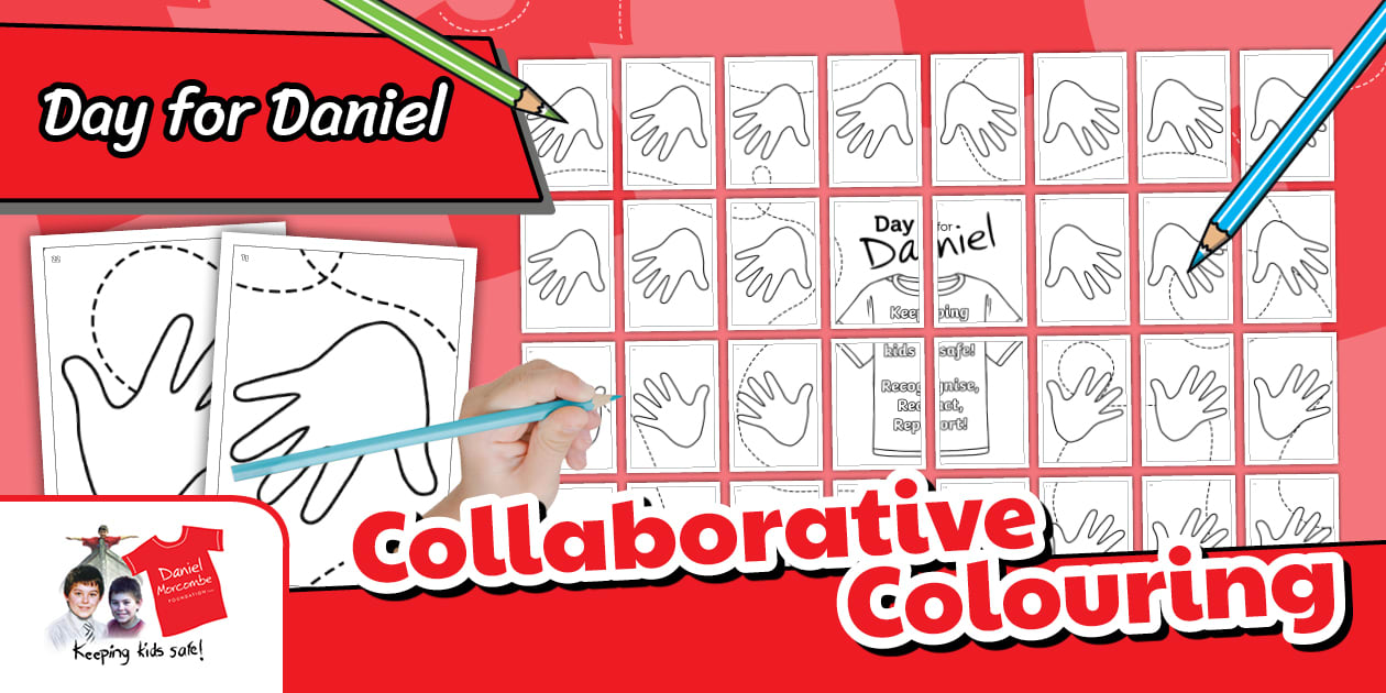 Collaborative Colouring Project Day for Daniel: Collaborative Colouring Artwork Project