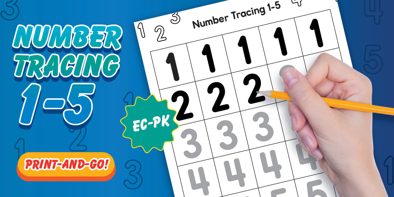 Early Childhood Number Tracing Worksheet 15 (profesor hizo)