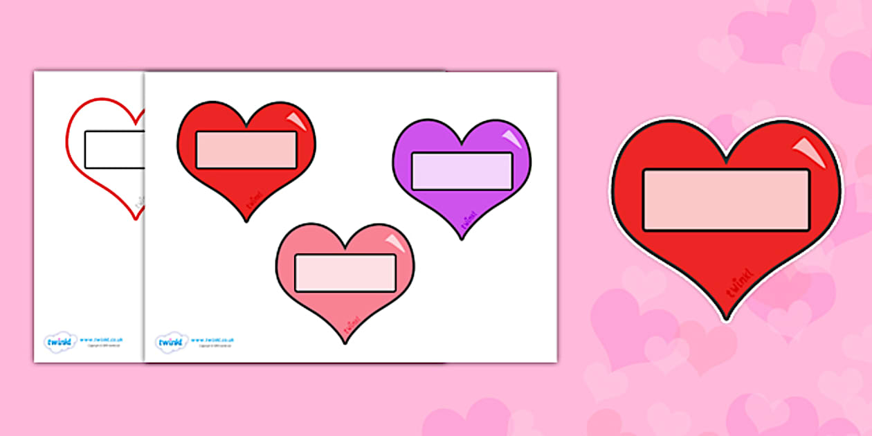 Valentine's Day Editable Self-Registration Hearts - valentines