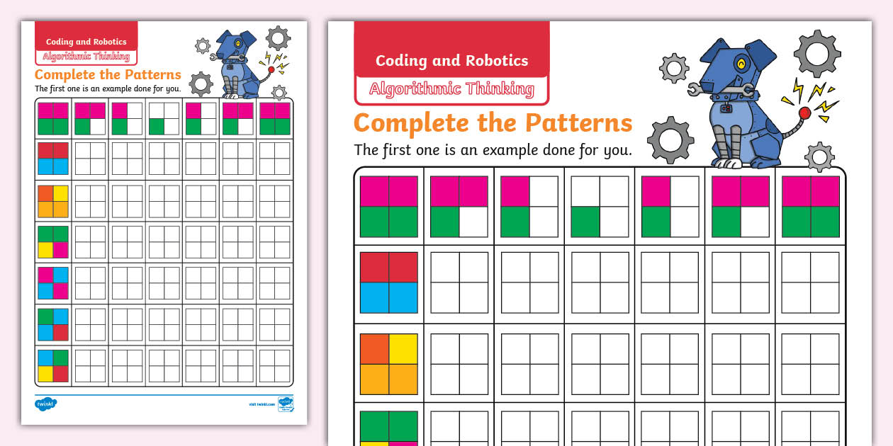 Robotics and Coding Logical Thinking Complete the Pattern