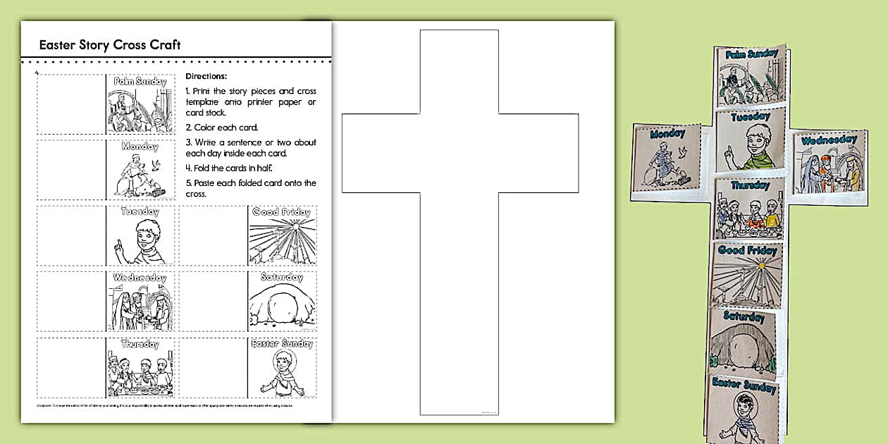 Easter story cross craft resource twinkl usa twinkl