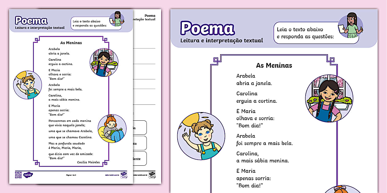 Poema - Leitura e interpretação textual - Twinkl