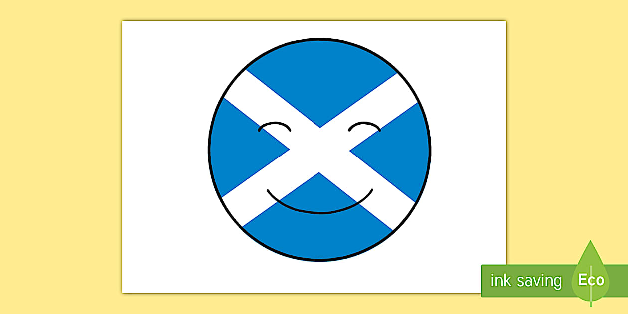 😊 Emoji Display CutOut Scottish Flag Poster Twinkl