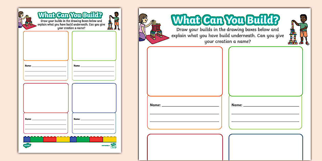 Writen Building Program * NEW * What Can You Build? Writing Template - Twinkl
