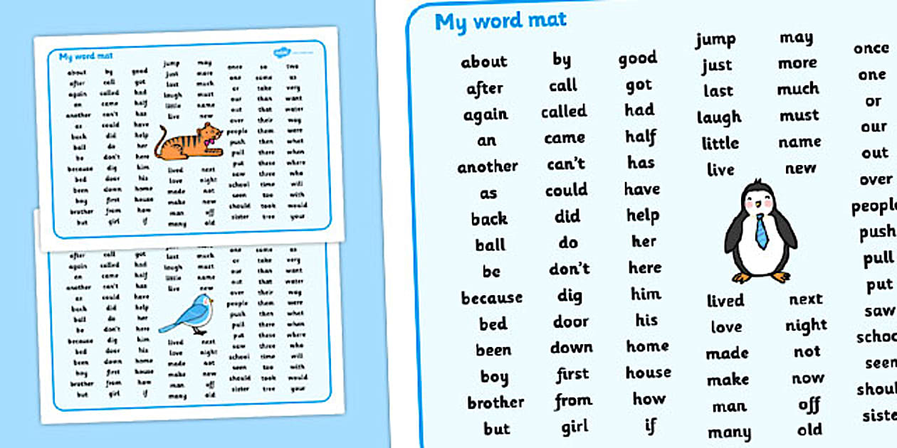 Word Mat Early/First (l'insegnante ha fatto) - Twinkl