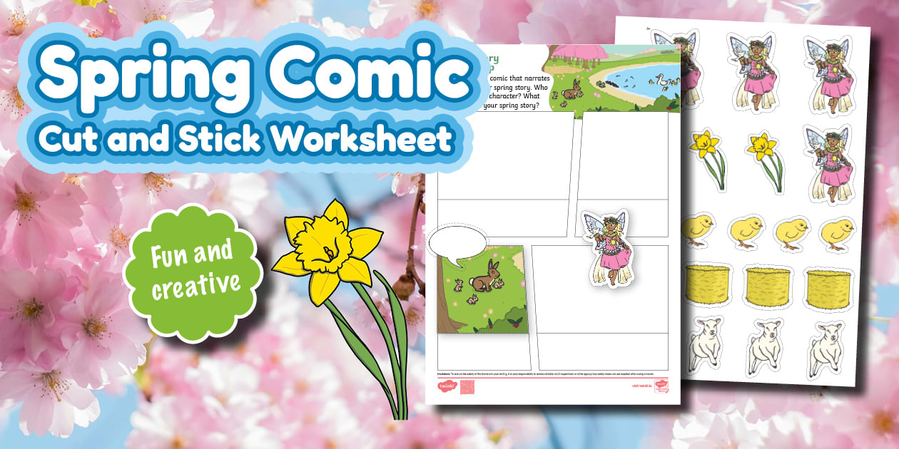 Spring Comic Cut and Stick