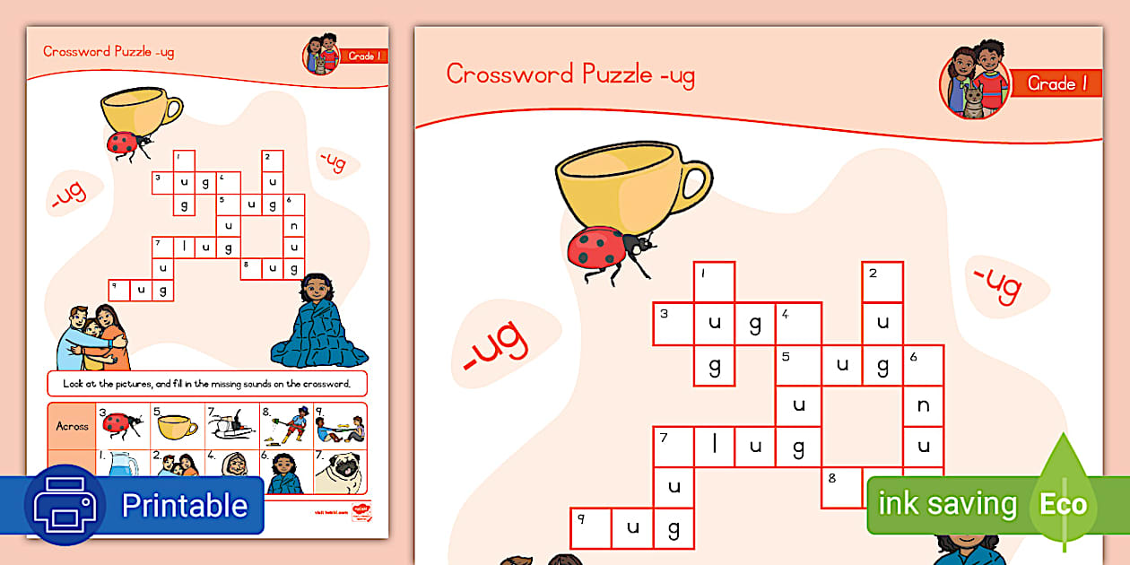 Grade 1 Crossword Puzzle ug (l #39 enseignant a fait) Twinkl