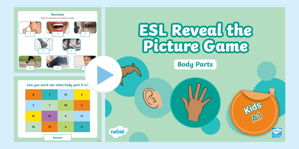 ESL Body Parts Game For Kids
