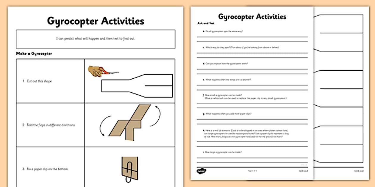 Editable Gyrocopter Activities (l'enseignant a fait)