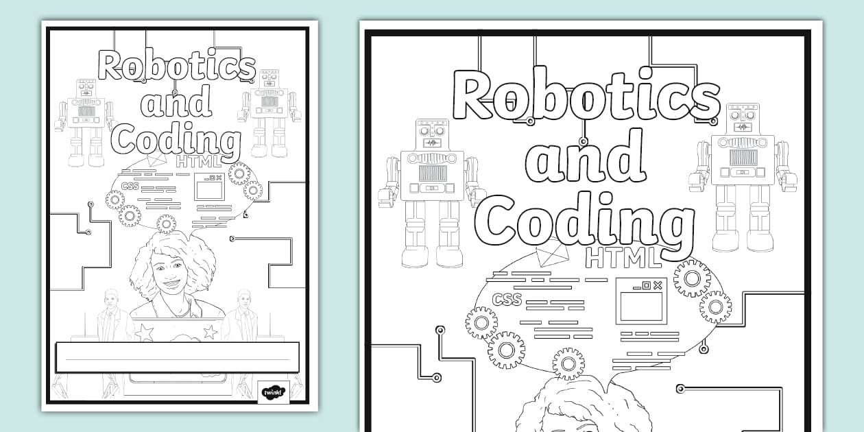 Robotics and Coding Book Cover (teacher made) - Twinkl