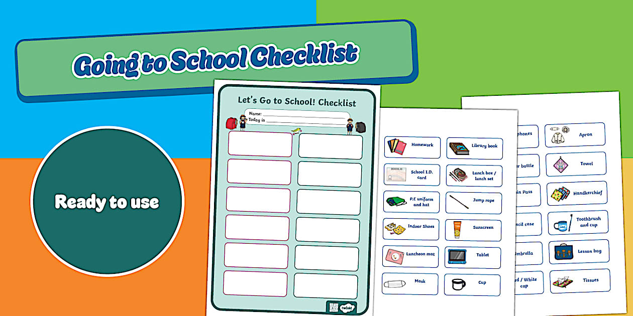 小学校の支度チェックリスト｜Ready for School Checklist