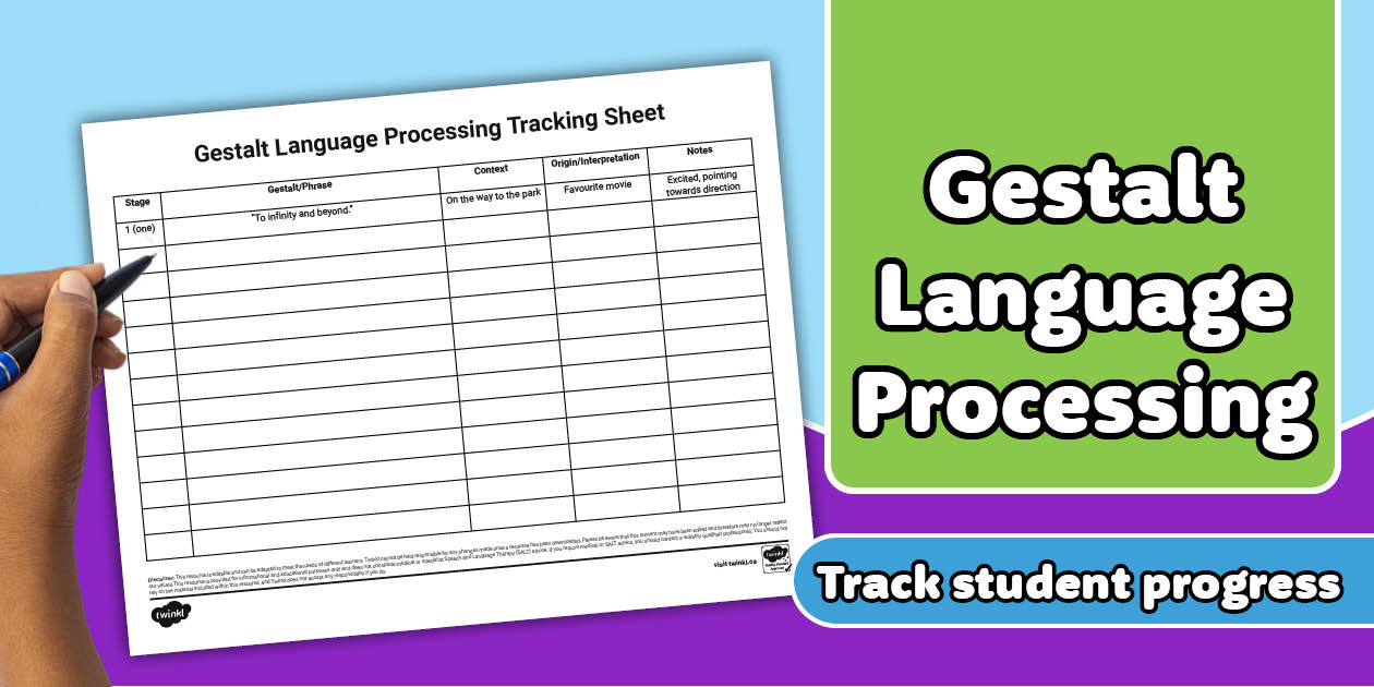Gestalt Language Processing Tracking Sheet