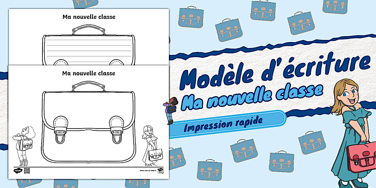 Modèle d'écriture : Ma nouvelle classe - Twinkl
