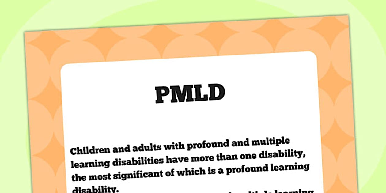 Black and White PMLD Definition Display Poster - Twinkl