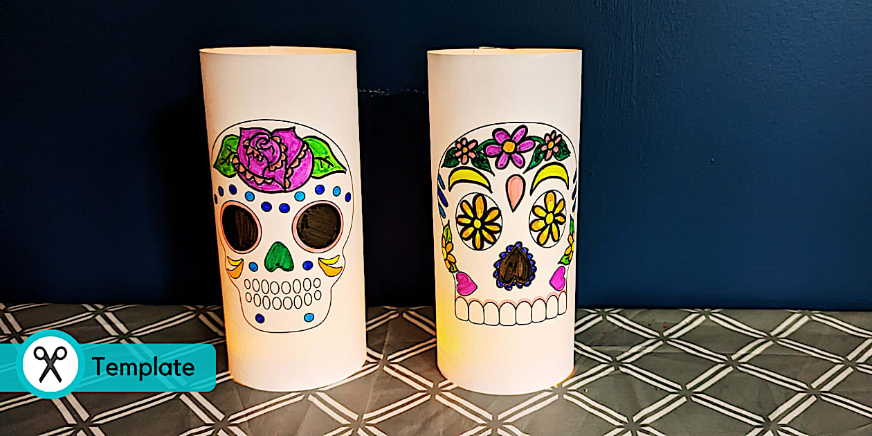 Skull Luminaries Day of the Dead Crafts (teacher made)