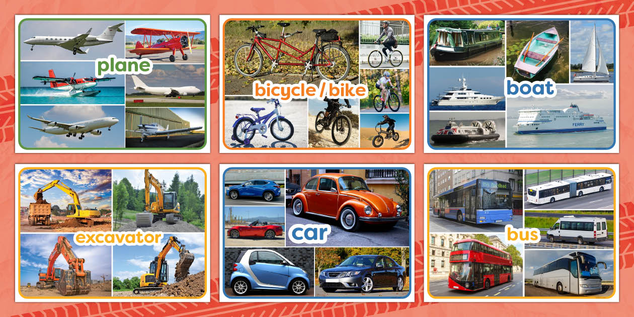 Types Of Transport Photo Pack Hecho Por Educadores 