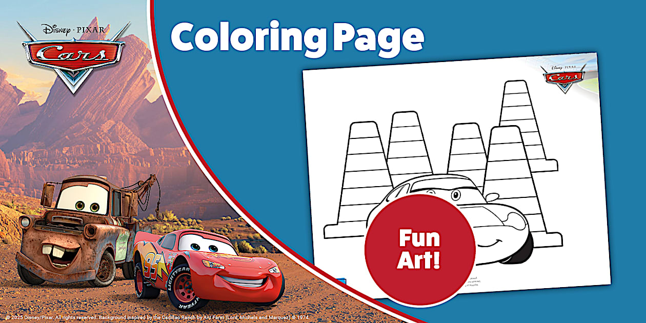 Cars: Sally Coloring Page (Teacher Made) Twinkl