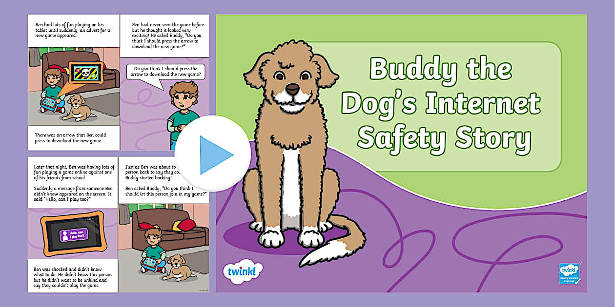 Dog Getting Internet Buddy the Dog's Internet Safety Story PowerPoint