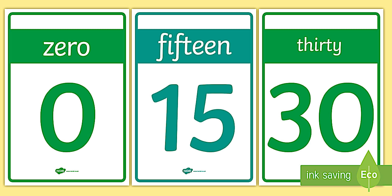 0-30 Number Cards (teacher made) - Twinkl