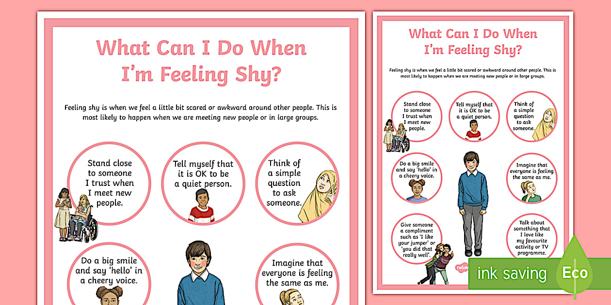 Shy Beginners How to Overcome Shyness - Poster (teacher made) - Twinkl