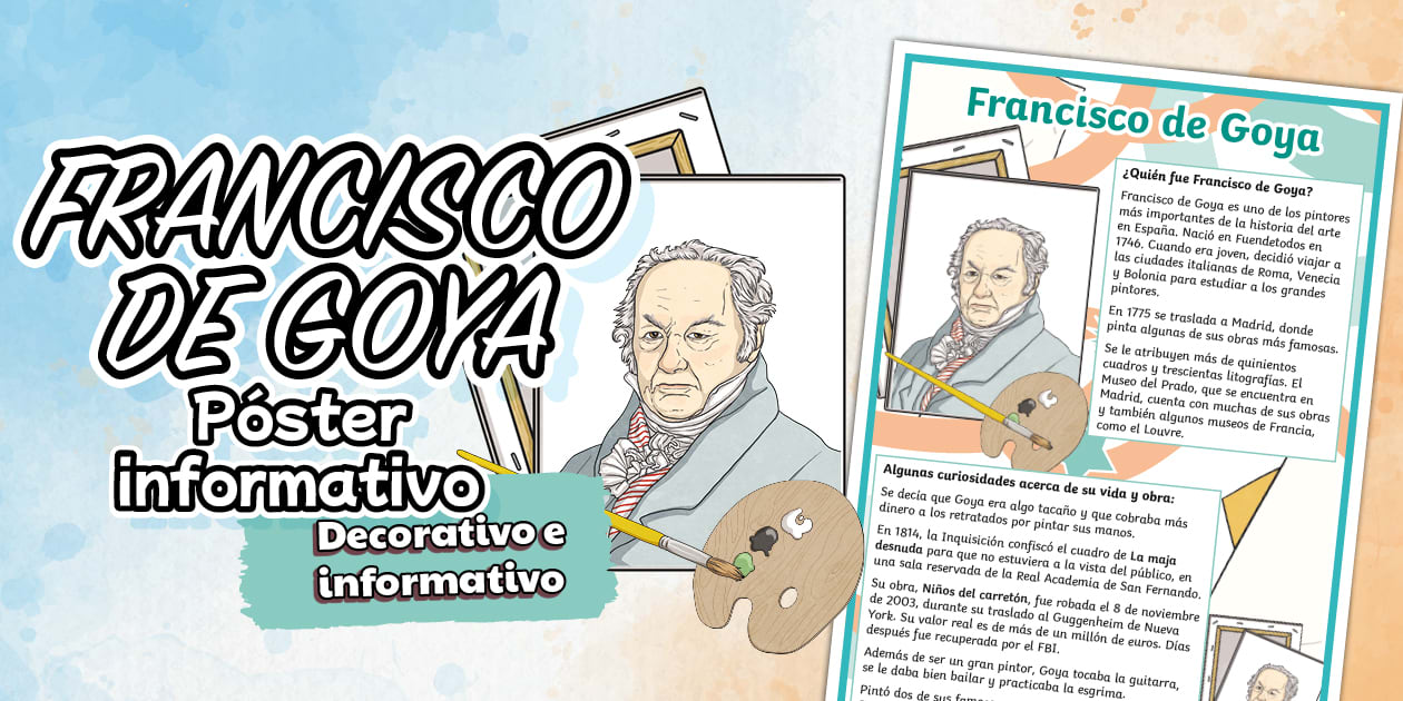 Póster informativo: Francisco de Goya