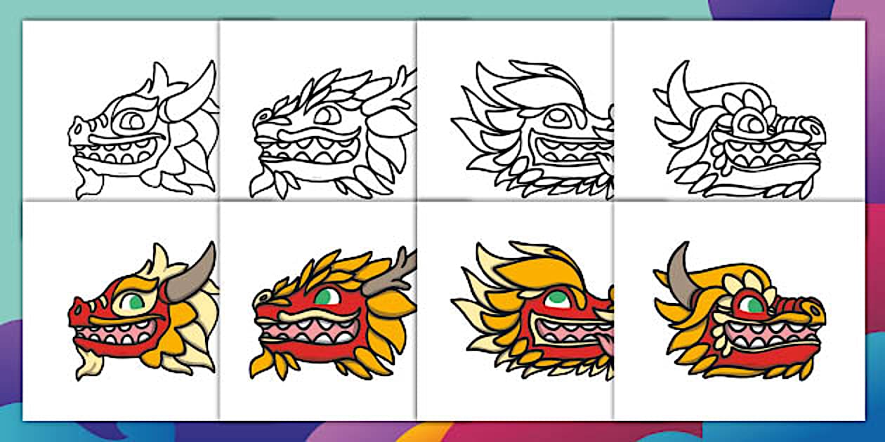 Chinese Dragon Head Template Arts Crafts Twinkl