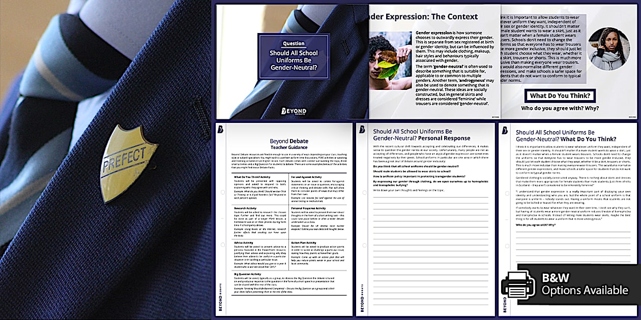 Should All School Uniforms be Gender-Neutral? Debate Topic