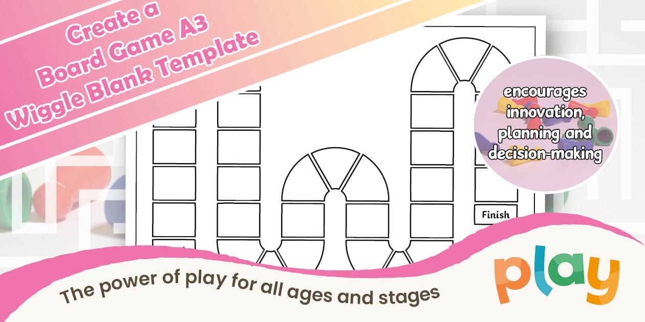 Create a Board Game A3 Wiggle Blank Template