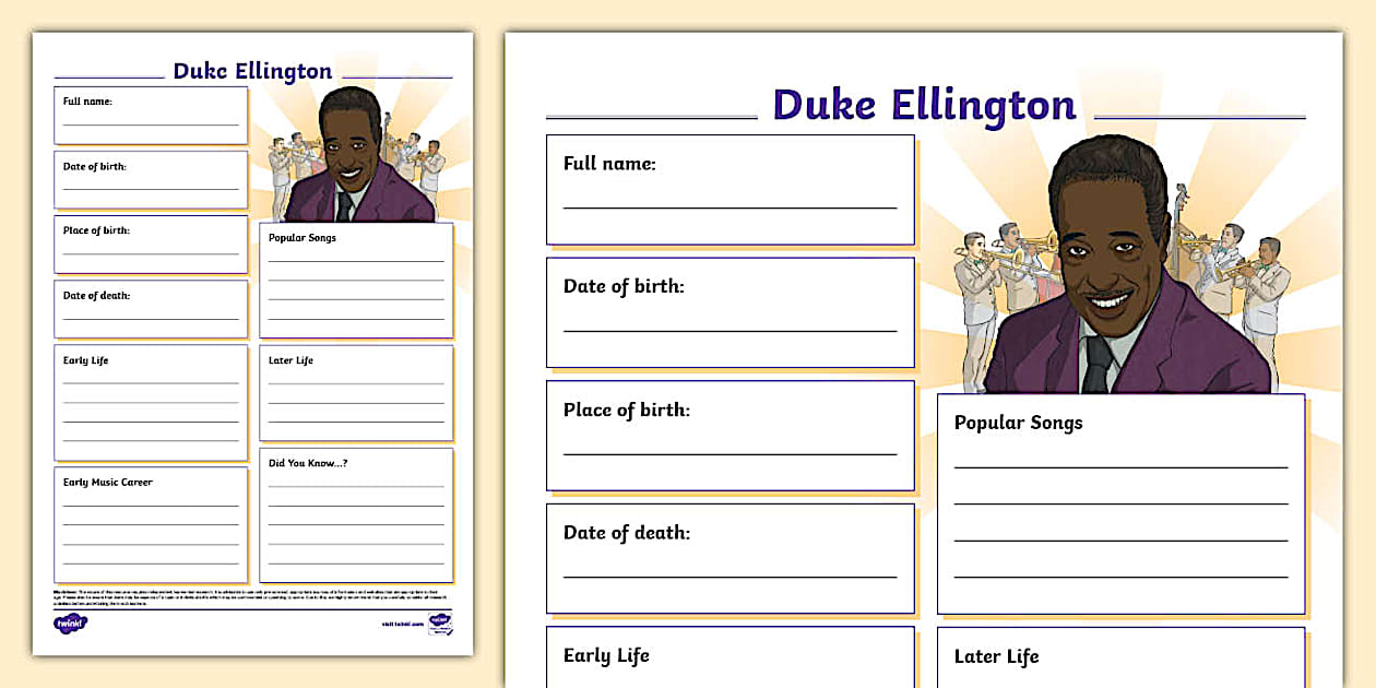 👉 Duke Ellington Fact File Template (professor feito)