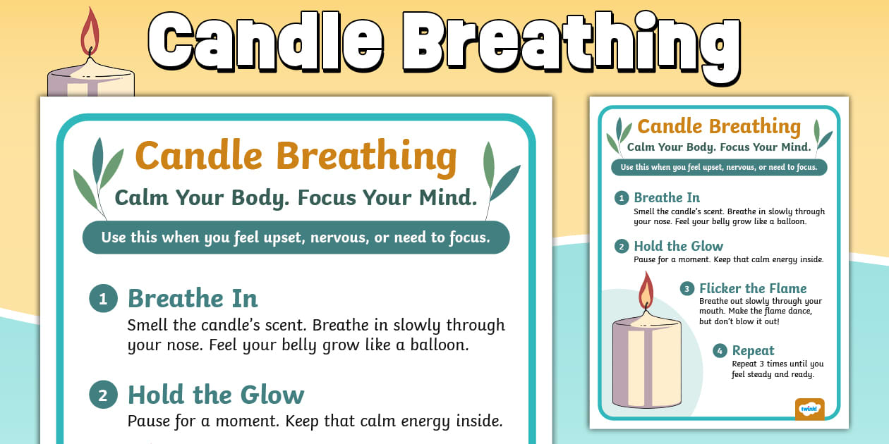 Candle Breathing Poster