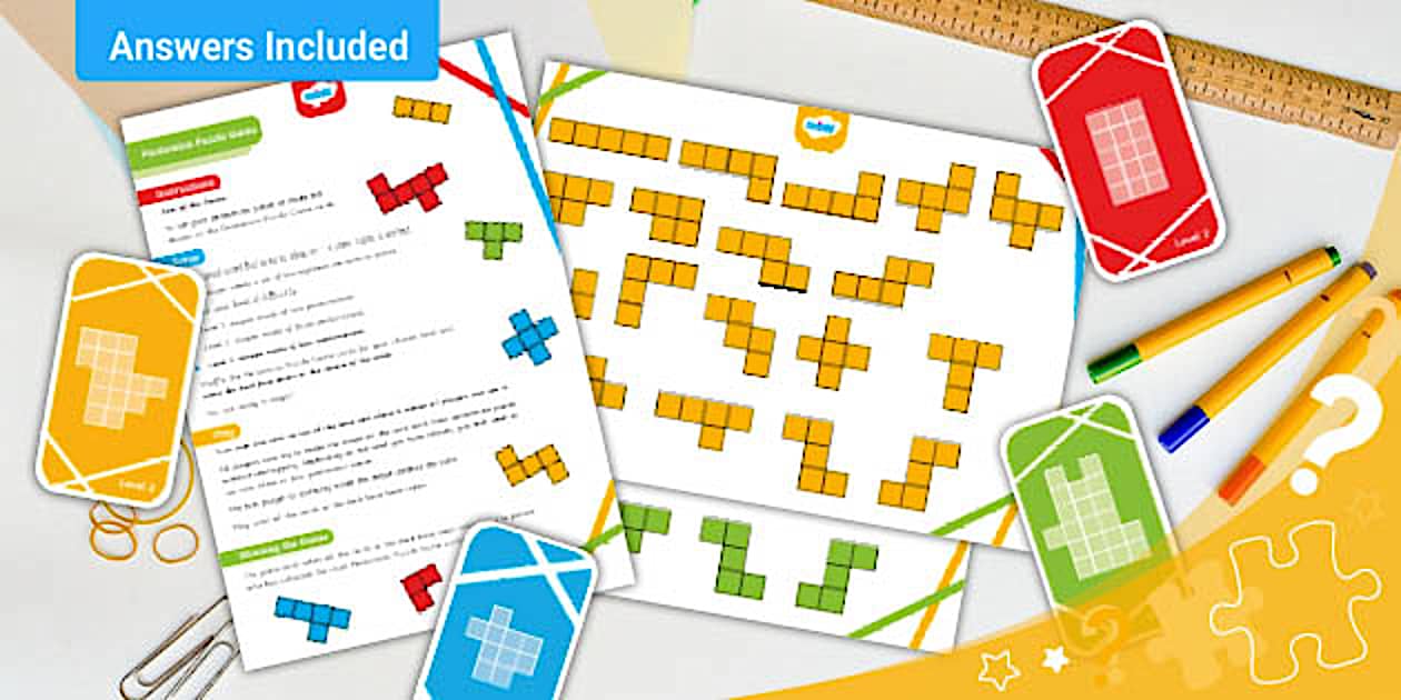Pentomino Puzzle Game - Twinkl - Kids Puzzles (teacher made)