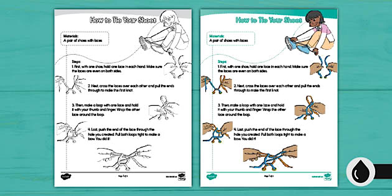 How to Tie Your Shoes Procedural Mentor Text and Activity