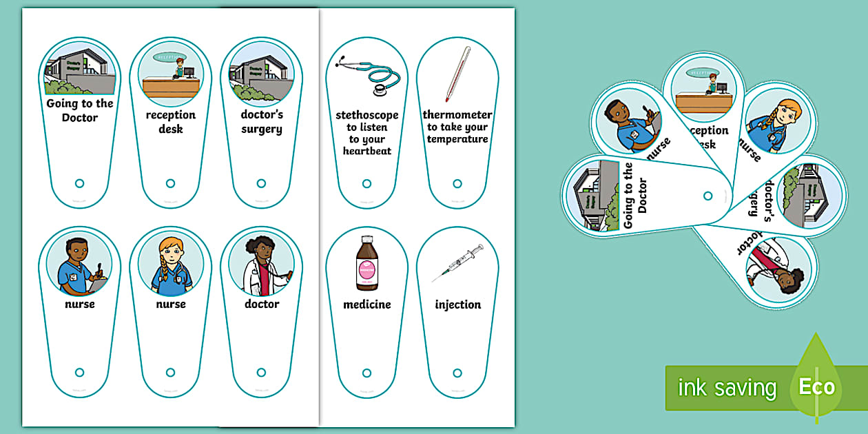 Editable Going to the Doctor Communication Fan - Twinkl